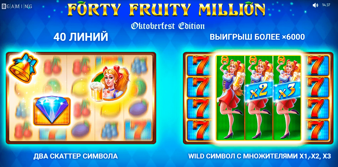 Видеослот Forty Fruity Million (BGaming)