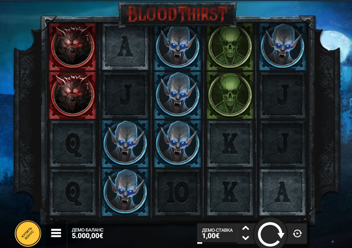 Bloodthirst (Кровожадность или Жажда Крови) от Hacksaw Gaming